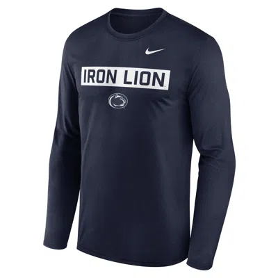 NIKE PENN STATE PRIMETIME LEGEND 2-HIT  MEN'S DRI-FIT COLLEGE LONG-SLEEVE T-SHIRT,1015865208