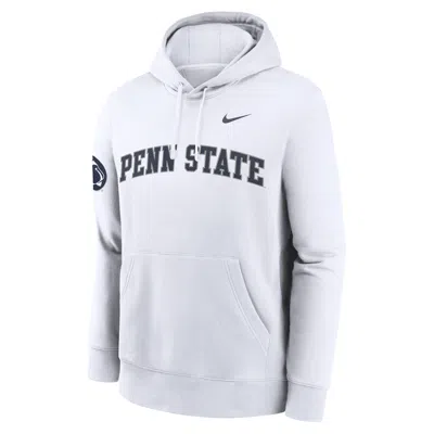 Nike Penn State Sideline Club  Men's College Pullover Hoodie In White