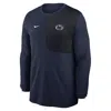 Nike Navy Penn State Nittany Lions 2025 Sideline Coach Uv Performance Long Sleeve T-shirt In Blue