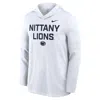 Nike White Penn State Nittany Lions 2025 Sideline Performance Long Sleeve Hoodie T-shirt In Gray