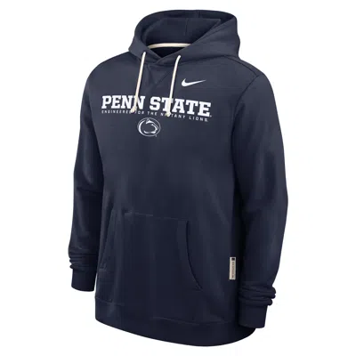 Nike Navy Penn State Nittany Lions 2025 Sideline Standard Issue Dri-fit Hoodie In Black