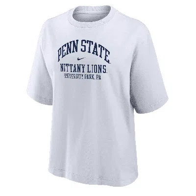 Nike Penn State  Women's College Boxy T-shirt In White