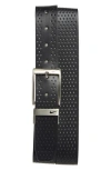 Nike Perforated Reversible Belt In Orange