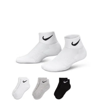 Nike Performance Kids' Cushioned Ankle Socks (3 Pairs) In Multicolor
