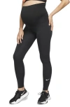 Nike One Dri-fit Full Length Leggings In Black/white