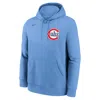 Nike Men's Pete Crow-armstrong Light Blue Chicago Cubs Player Name Number Club Fleece Pullover Hoodie In Blue