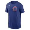Nike Royal Chicago Cubs Fuse Wordmark T-shirt In Blue