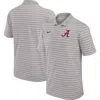 Nike Alabama Crimson Tide Primetime Victory Striped  Men's Dri-fit College Polo In Pewter
