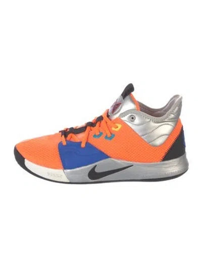 Pre-owned Nike Pg 3- Nasa Athletic Sneakers In Orange