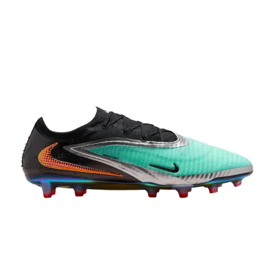 Pre-owned Nike Phantom 6 Low Elite Ag 'chrome Black' | Teal | Men's Size 7.5 In Blue