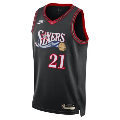 Nike Philadelphia 76ers 2025/26 Hardwood Classics  Men's Dri-fit Nba Swingman Jersey In Black