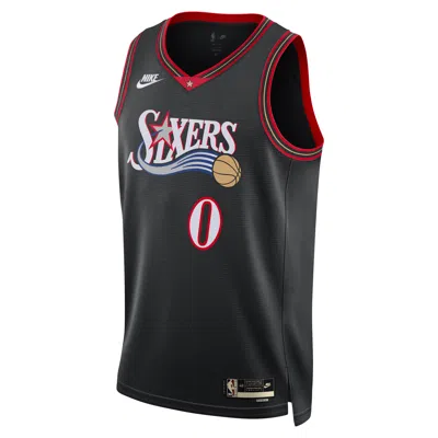 Nike Philadelphia 76ers 2025/26 Hardwood Classics  Men's Dri-fit Nba Swingman Jersey In Black