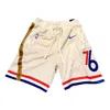 Nike Philadelphia 76ers Ce City Series Basketball Sports Breathable Quick Dry Shorts Creamy White In Neutral