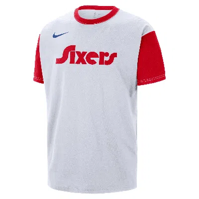 Nike Men's White Philadelphia 76ers 2024/25 City Edition Courtside Color Block T-shirt
