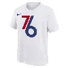 Nike Philadelphia 76ers Essential City Edition Big Kids'  Nba T-shirt In White
