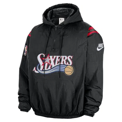 Nike Philadelphia 76ers Hardwood Clasics  Men's Therma-fit Nba 1/2-zip Hoodie In Multi