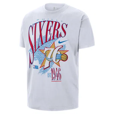 Nike Philadelphia 76ers Hardwood Classics  Men's Nba T-shirt In White