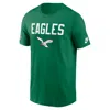 Nike Green Philadelphia Eagles Alt Pack Onside Conversion Performance T-shirt In Green