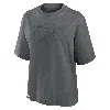 Nike Charcoal Philadelphia Eagles Glory Arch Boxy T-shirt In Gray