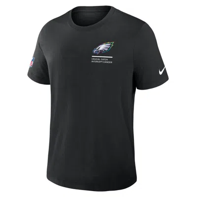 Nike Philadelphia Eagles Crucial Catch  Men's Dri-fit Nfl T-shirt In Black