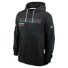 Nike Philadelphia Eagles Crucial Catch Sideline  Men's Dri-fit Nfl Pullover Hoodie In Black
