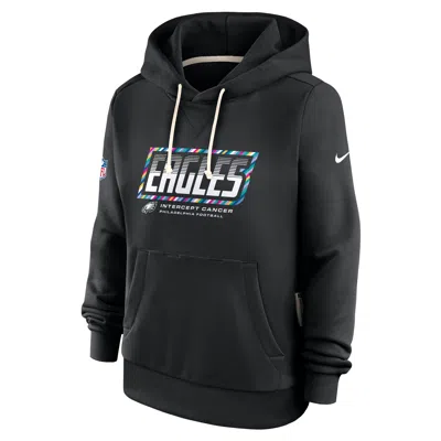 Nike Philadelphia Eagles Crucial Catch Standard Issue  Women's Dri-fit Nfl Pullover Hoodie In Black