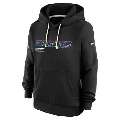 Nike Philadelphia Eagles Crucial Catch  Women's Dri-fit Nfl Pullover Hoodie In Black