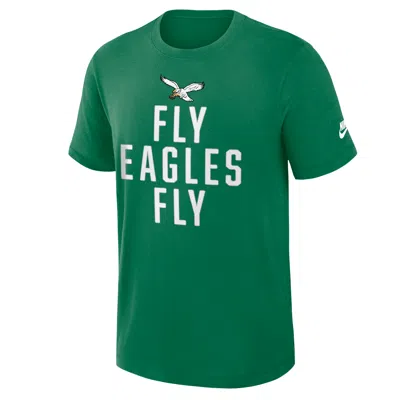 Nike Kelly Green Philadelphia Eagles Direct Handoff Rewind Slub Performance T-shirt