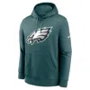 Nike Midnight Green Philadelphia Eagles Fan Gear Primary Logo Performance Pullover Hoodie In Green