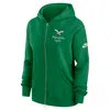 Nike Philadelphia Eagles Phoenix Rewind  Women's Nfl Full-zip Hoodie In Green