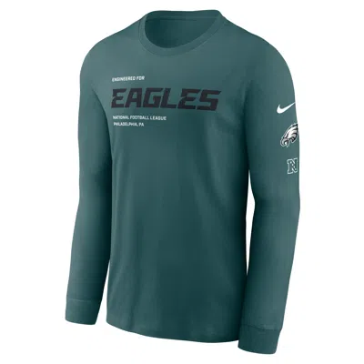 Nike Philadelphia Eagles Play To Win Essential  Men's Nfl Long-sleeve T-shirt In Green