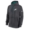 Nike Philadelphia Eagles Playbook Page Club  Men's Nfl Full-zip Hoodie In Gray