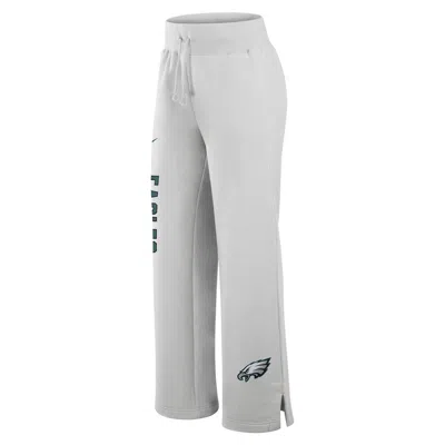 Nike Philadelphia Eagles Primetime Phoenix Wide-leg  Women's Nfl Sweatpants In Grey