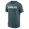 Nike Philadelphia Eagles Primetime Wordmark Essential  Men's Nfl T-shirt In Green