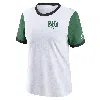Nike Philadelphia Eagles Rewind  Women's Nfl Ringer T-shirt In White