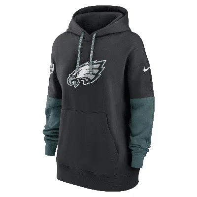 Nike Philadelphia Eagles Sideline Essential  Women's Nfl Pullover Hoodie In Black