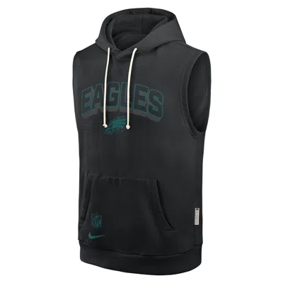 Nike Philadelphia Eagles Sideline  Men's Dri-fit Nfl Sleeveless Pullover Hoodie