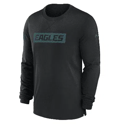 NIKE PHILADELPHIA EAGLES SIDELINE PLAYER TEAM ISSUE MENÂS  MEN'S DRI-FIT LONG-SLEEVE TOP,1015767605