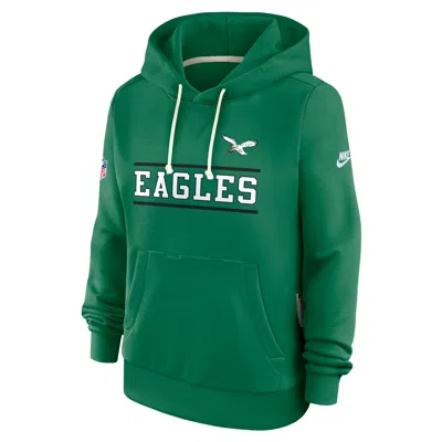 Nike Philadelphia Eagles Sideline Standard Issue Alt  Women's Dri-fit Nfl Pullover Hoodie In Green