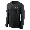 Nike Philadelphia Eagles Sideline Team Issue  Men's Dri-fit Nfl Long-sleeve T-shirt In Black