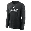 Nike Philadelphia Eagles Sideline Team Issue  Men's Dri-fit Nfl Long-sleeve T-shirt In Black