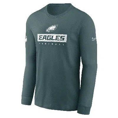 Nike Philadelphia Eagles Sideline Team Issue  Men's Dri-fit Nfl Long-sleeve T-shirt In Green