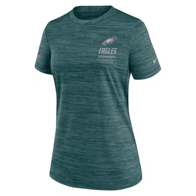 Nike Philadelphia Eagles Sideline Velocity  Women's Dri-fit Nfl T-shirt In Green