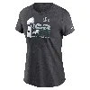 Nike Women's Anthracite Philadelphia Eagles Super Bowl Lix Champions Locker Room Trophy Collection T-shir In Grey