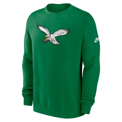 Nike Kelly Green Philadelphia Eagles Swing Pass Rewind Club Pullover Sweatshirt