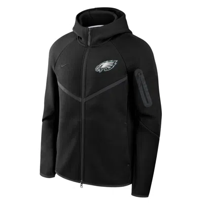 Nike Philadelphia Eagles Tech Fleece Windrunner  Men's Nfl Full-zip Hooded Jacket In Black