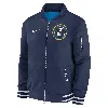 Nike Philadelphia Phillies Authentic Collection City Connect  Men's Mlb Full-zip Bomber Jacket In Blue
