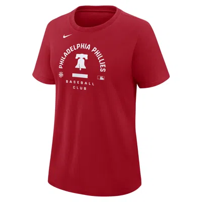 Nike Philadelphia Phillies Authentic Collection Early Work  Women's Dri-fit Mlb T-shirt In Red