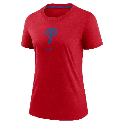 Nike Philadelphia Phillies Authentic Collection Early Work  Women's Mlb T-shirt In Red