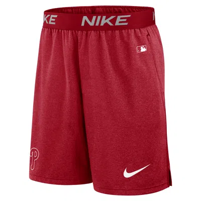 Nike Philadelphia Phillies Authentic Collection Practice  Men's Dri-fit Mlb Shorts In Red